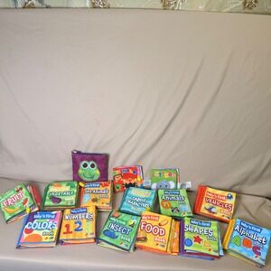 Joyin Baby's First Soft Cloth Book Set 12 Pack Sensory Learning Toys with Pouch